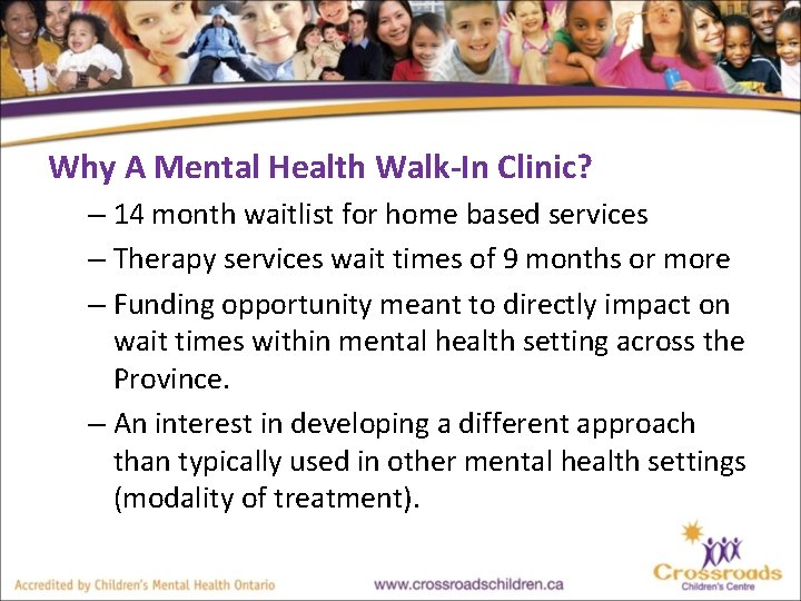 Why A Mental Health Walk-In Clinic? – 14 month waitlist for home based services