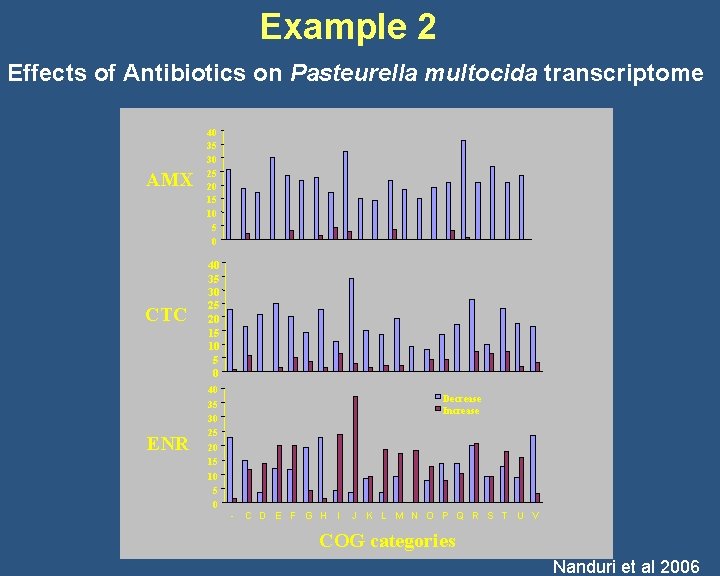 Example 2 Effects of Antibiotics on Pasteurella multocida transcriptome AMX CTC ENR 40 35