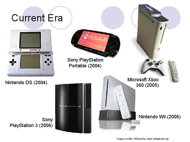 Current Era Sony Play. Station Portable (2004) Nintendo DS (2004) Sony Play. Station 3