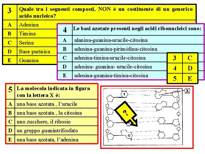 3 Quale tra i seguenti composti, NON è un costituente di un generico acido