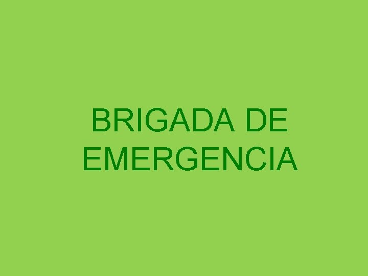BRIGADA DE EMERGENCIA 