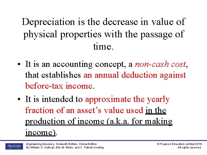 Depreciation is the decrease in value of physical properties with the passage of time.