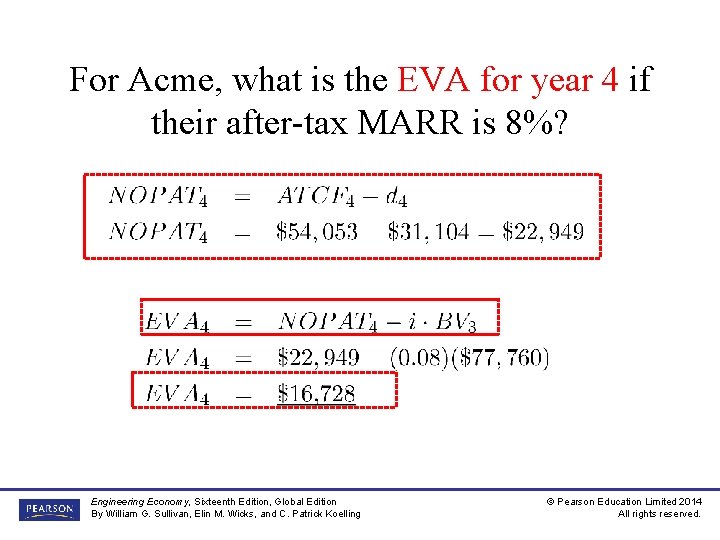 For Acme, what is the EVA for year 4 if their after-tax MARR is