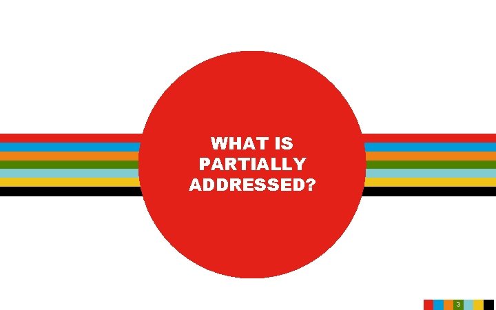 WHAT IS PARTIALLY ADDRESSED? 3 