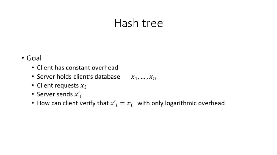 Hash tree • 