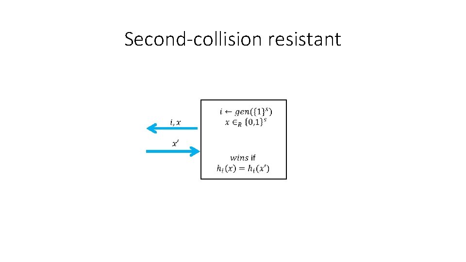 Second-collision resistant 