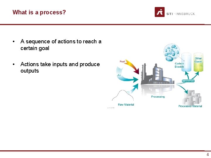 What is a process? • A sequence of actions to reach a certain goal