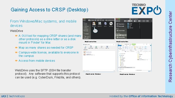 From Windows/Mac systems, and mobile devices Web. Drive A GUI tool for mapping CRSP