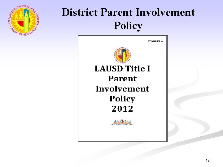District Parent Involvement Policy 19 