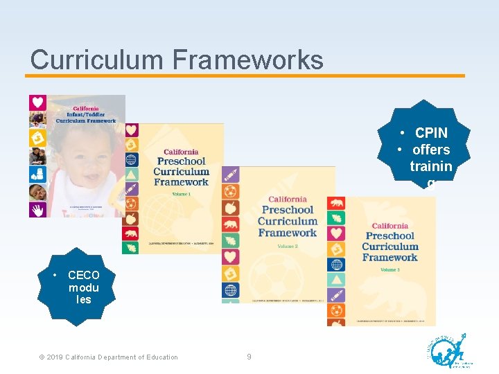 Curriculum Frameworks • CPIN • offers trainin g • CECO modu les © 2019