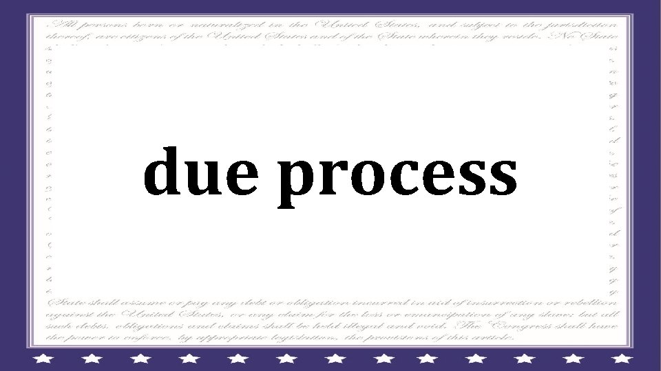 due process 