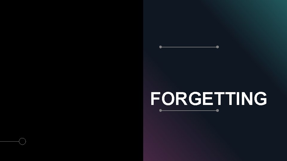 FORGETTING 