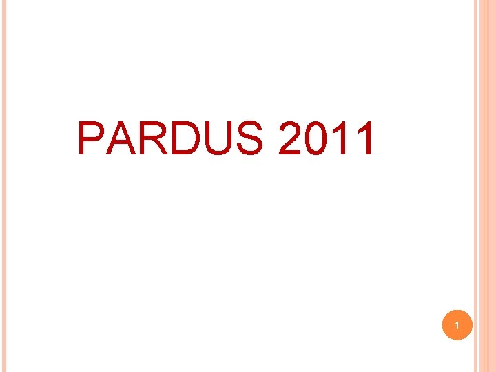 PARDUS 2011 1 
