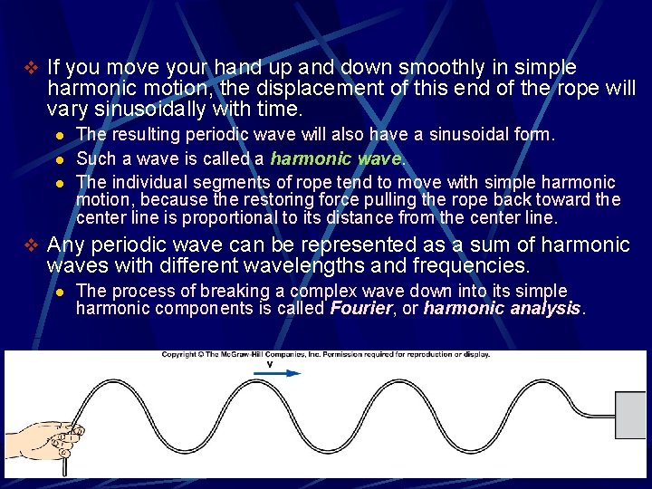 v If you move your hand up and down smoothly in simple harmonic motion,