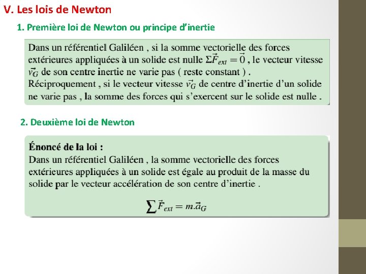 Les lois de Newton Chapitre 12 Introduction I