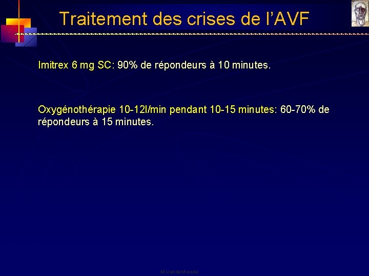 Traitement des crises de l’AVF Imitrex 6 mg SC: 90% de répondeurs à 10