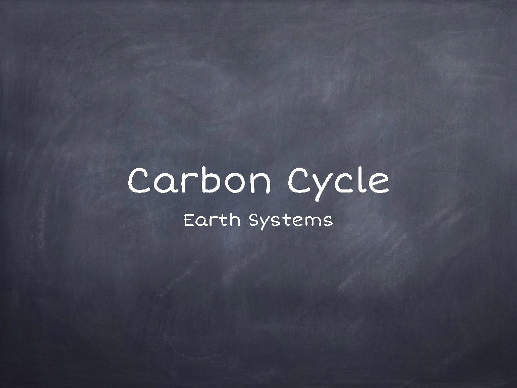 Carbon Cycle Earth Systems 
