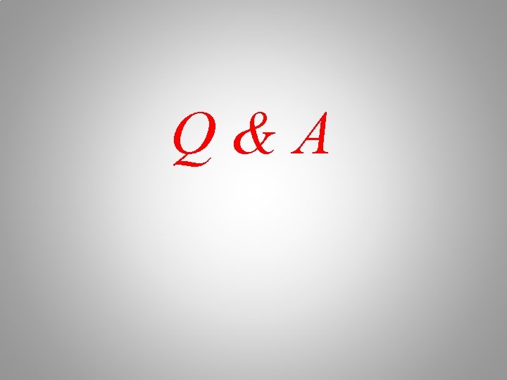 Q&A 