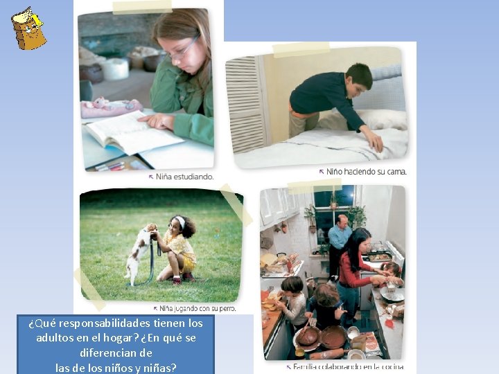 ¿Qué responsabilidades tienen los adultos en el hogar? ¿En qué se diferencian de las