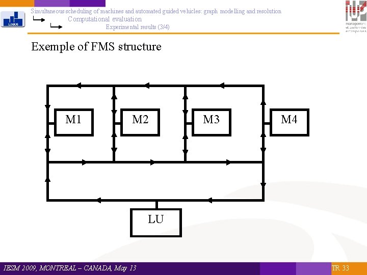 Simultaneous scheduling of machines and automated guided vehicles: graph modelling and resolution Computational evaluation