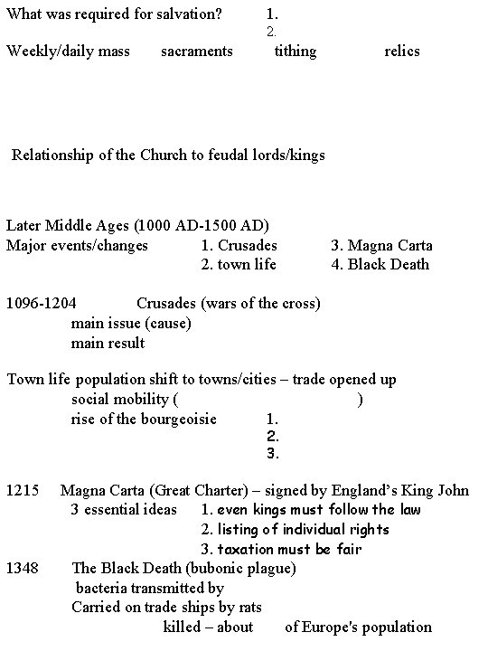 What was required for salvation? Weekly/daily mass Attendance at Church 1. faith in God