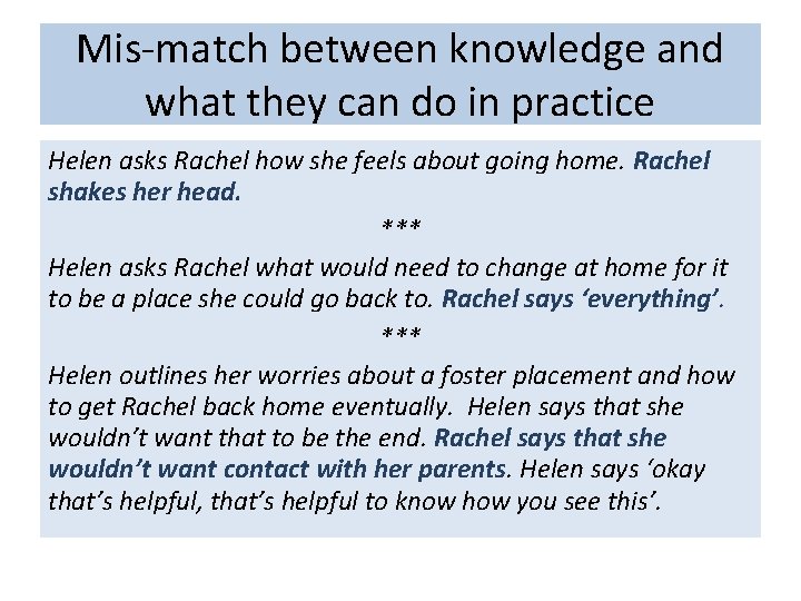Social Workers Communication with Children involved in Child