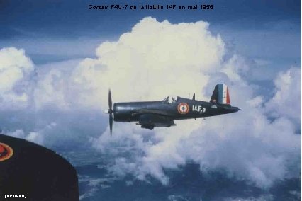 Corsair F 4 U-7 de la flottille 14 F en mai 1956 (ARDHAN) 