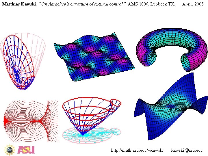 Matthias Kawski. “On Agrachev’s curvature of optimal control” AMS 1006. Lubbock TX. http: //math.