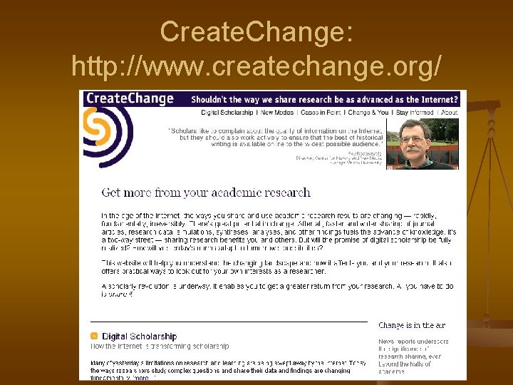 Create. Change: http: //www. createchange. org/ 