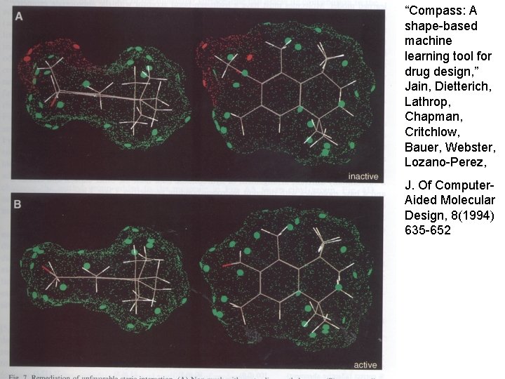 “Compass: A shape-based machine learning tool for drug design, ” Jain, Dietterich, Lathrop, Chapman,