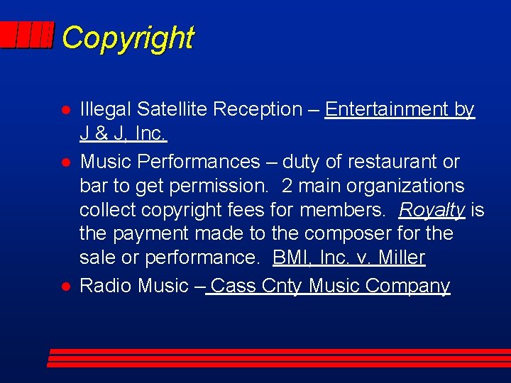 Copyright l l l Illegal Satellite Reception – Entertainment by J & J, Inc.