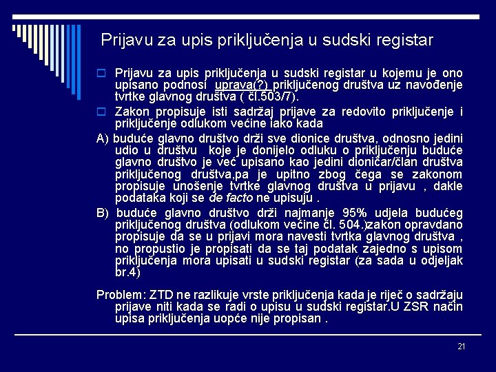 Prijavu za upis priključenja u sudski registar o Prijavu za upis priključenja u sudski