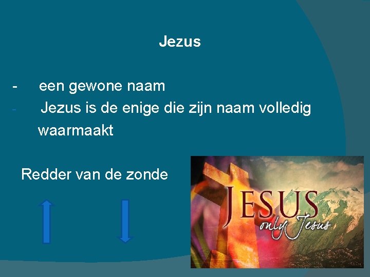 Jezus - een gewone naam Jezus is de enige die zijn naam volledig waarmaakt