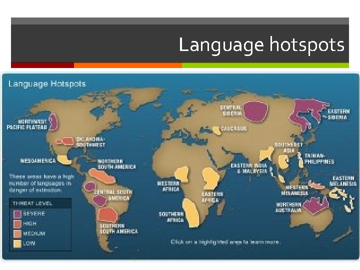 Language hotspots 