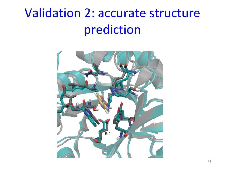 Validation 2: accurate structure prediction 41 