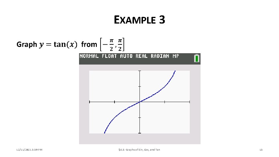 EXAMPLE 3 12/11/2021 5: 59 PM § 4. 5: Graphs of Sin, Cos, and