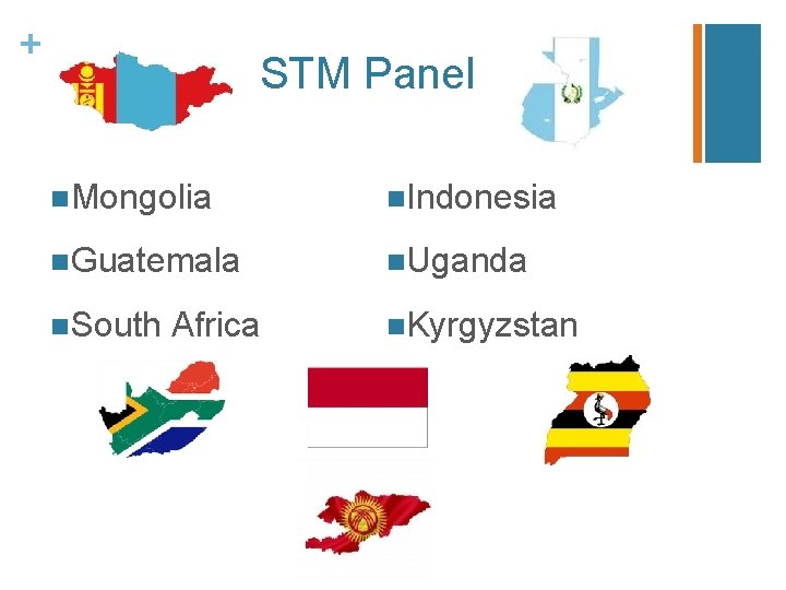 + STM Panel n. Mongolia n. Indonesia n. Guatemala n. Uganda n. South n.