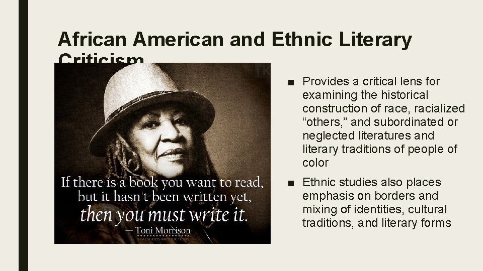 African American and Ethnic Literary Criticism ■ Provides a critical lens for examining the
