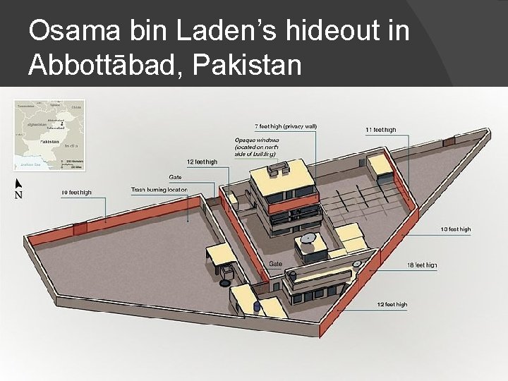 Osama bin Laden’s hideout in Abbottābad, Pakistan 