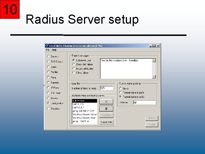 10 Radius Server setup 