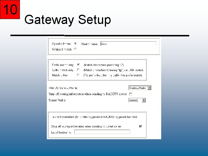 10 Gateway Setup 