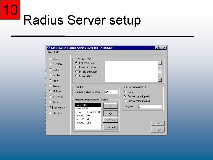 10 Radius Server setup 