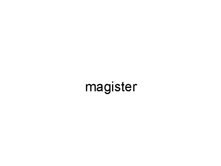 magister 