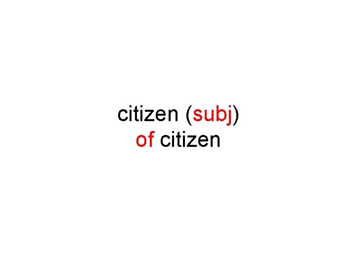 citizen (subj) of citizen 