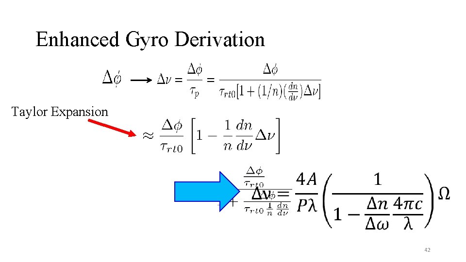 Enhanced Gyro Derivation Taylor Expansion 42 