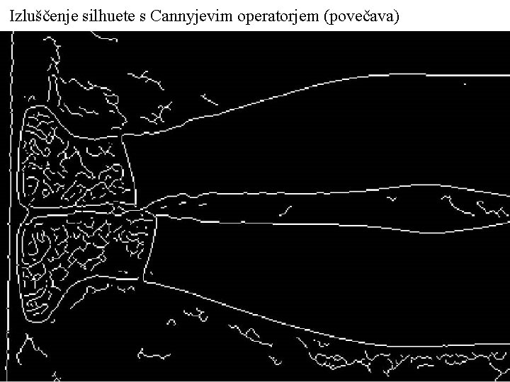 Izluščenje silhuete s Cannyjevim operatorjem (povečava) 