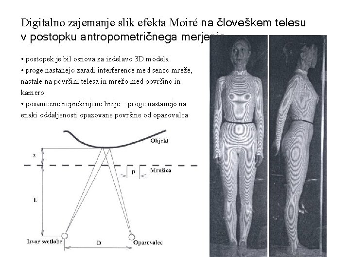 Digitalno zajemanje slik efekta Moiré na človeškem telesu v postopku antropometričnega merjenja • postopek