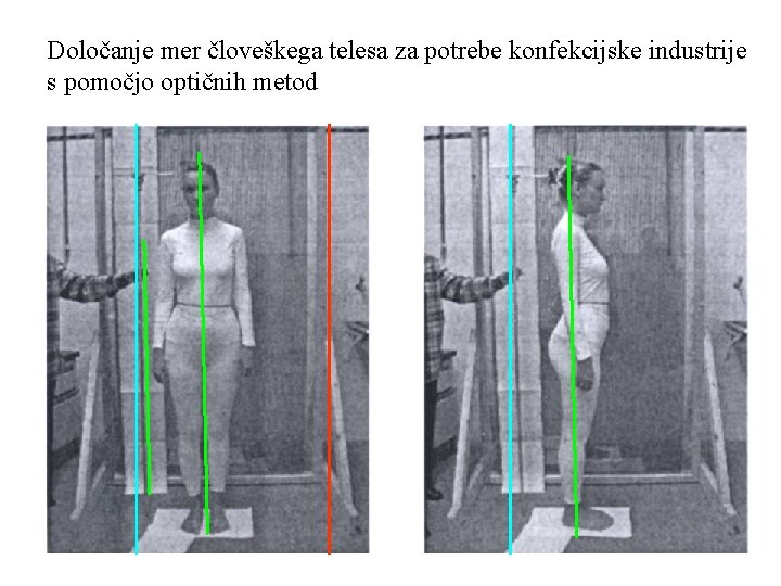 Določanje mer človeškega telesa za potrebe konfekcijske industrije s pomočjo optičnih metod 