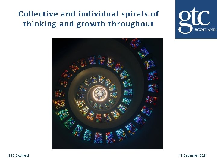Collective and individual spirals of thinking and growth throughout GTC Scotland 11 December 2021