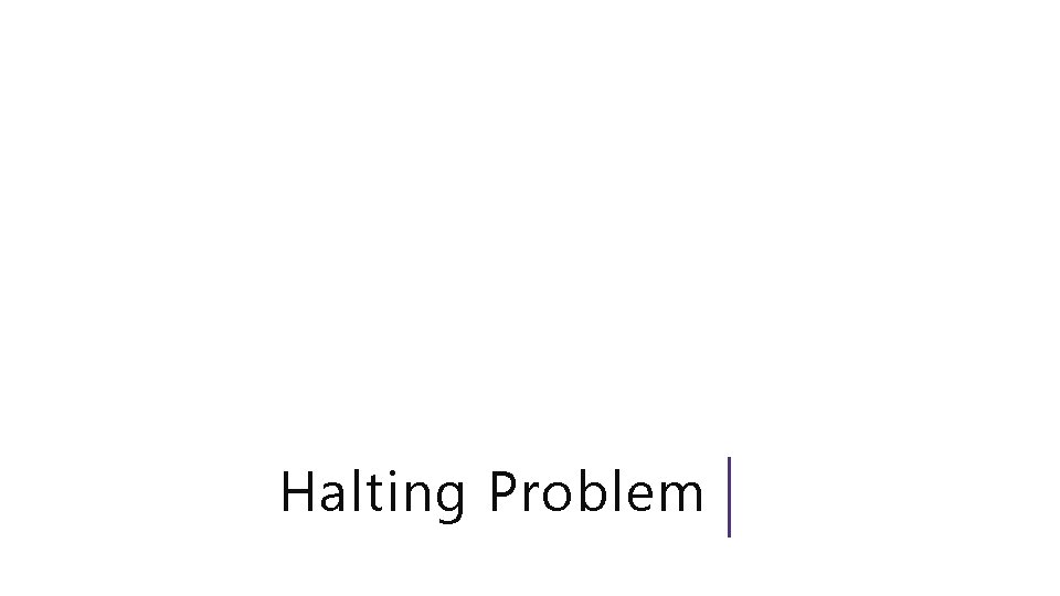 Halting Problem 